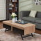 Nuria Coffee Table, Rustic Natural & Sandy Black